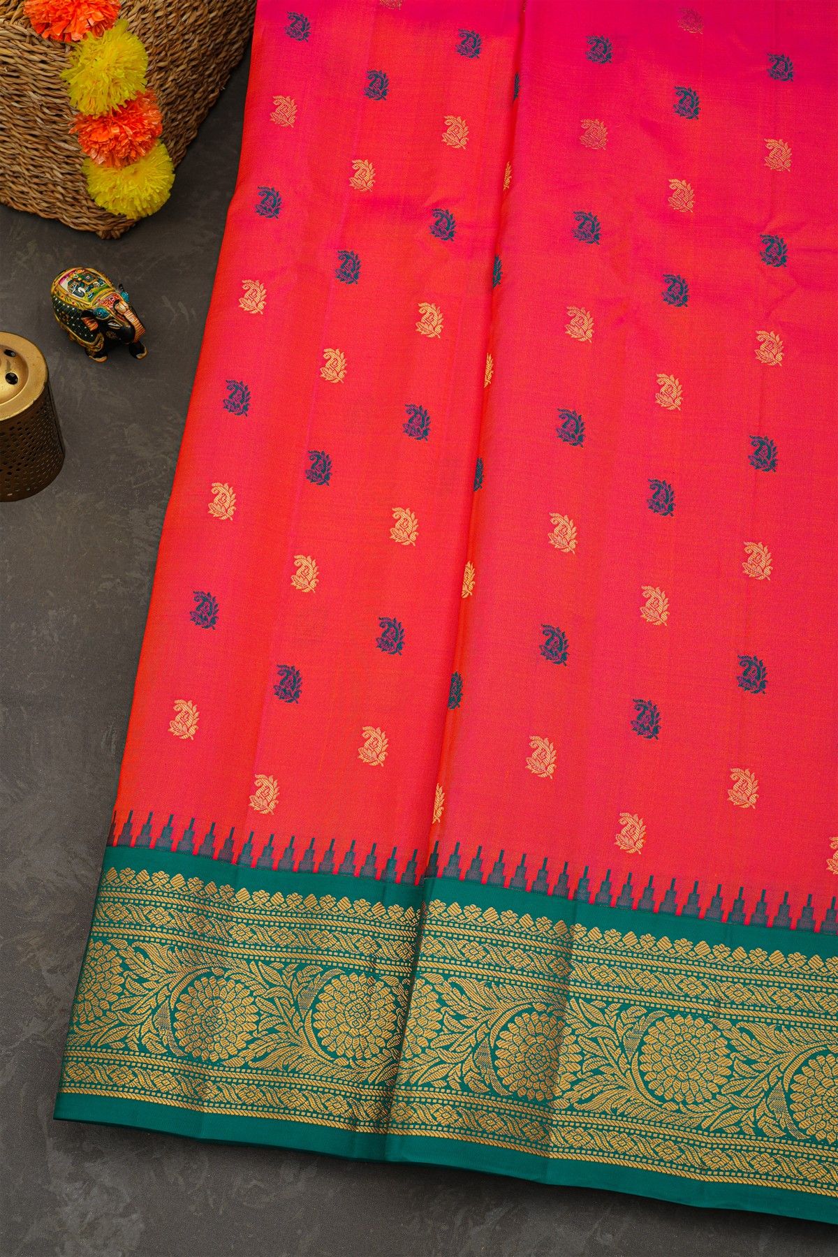 Gadwal Silk Pink Saree