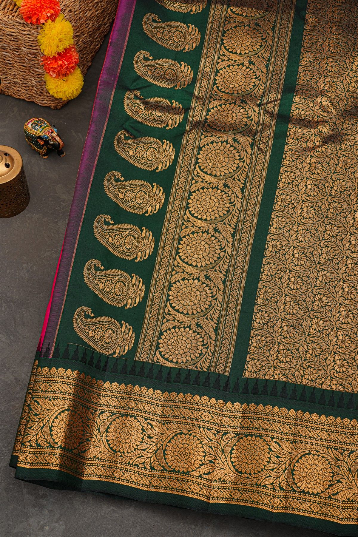 Gadwal Silk Pink Saree