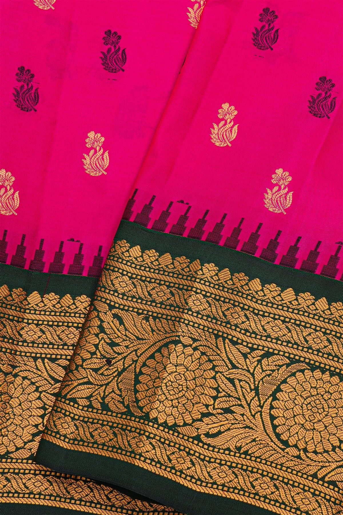 Gadwal Silk Pink Saree