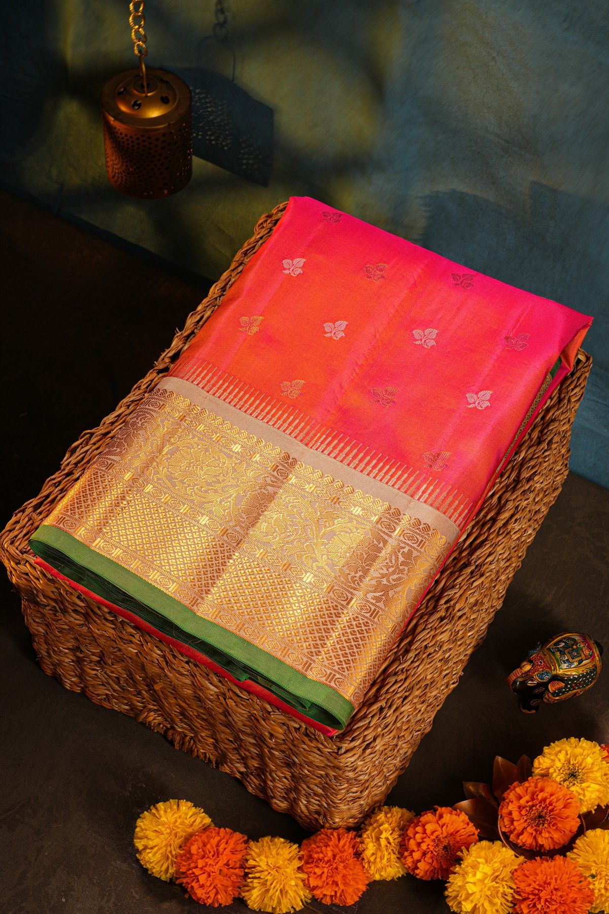Gadwal Silk Dual Colour Saree