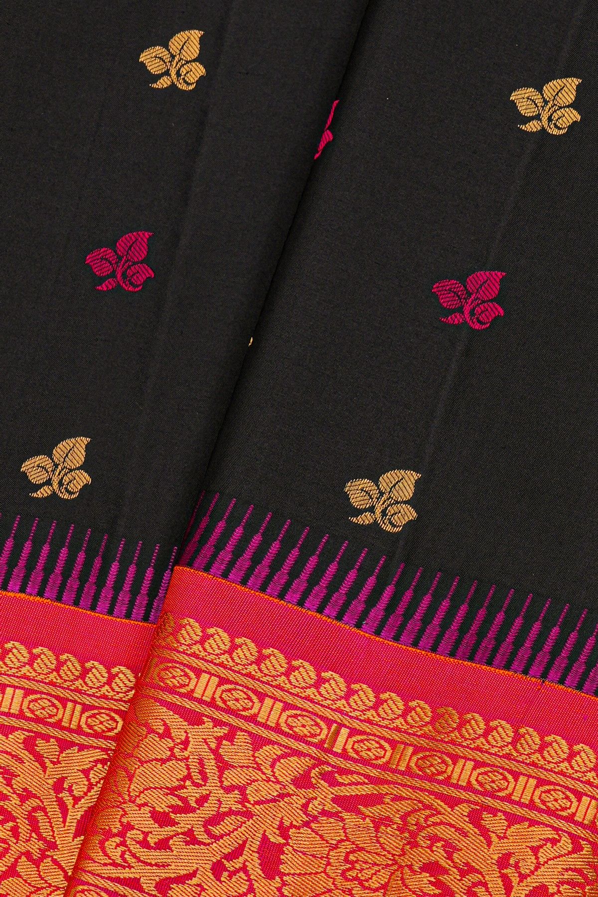 Gadwal Silk Black Saree