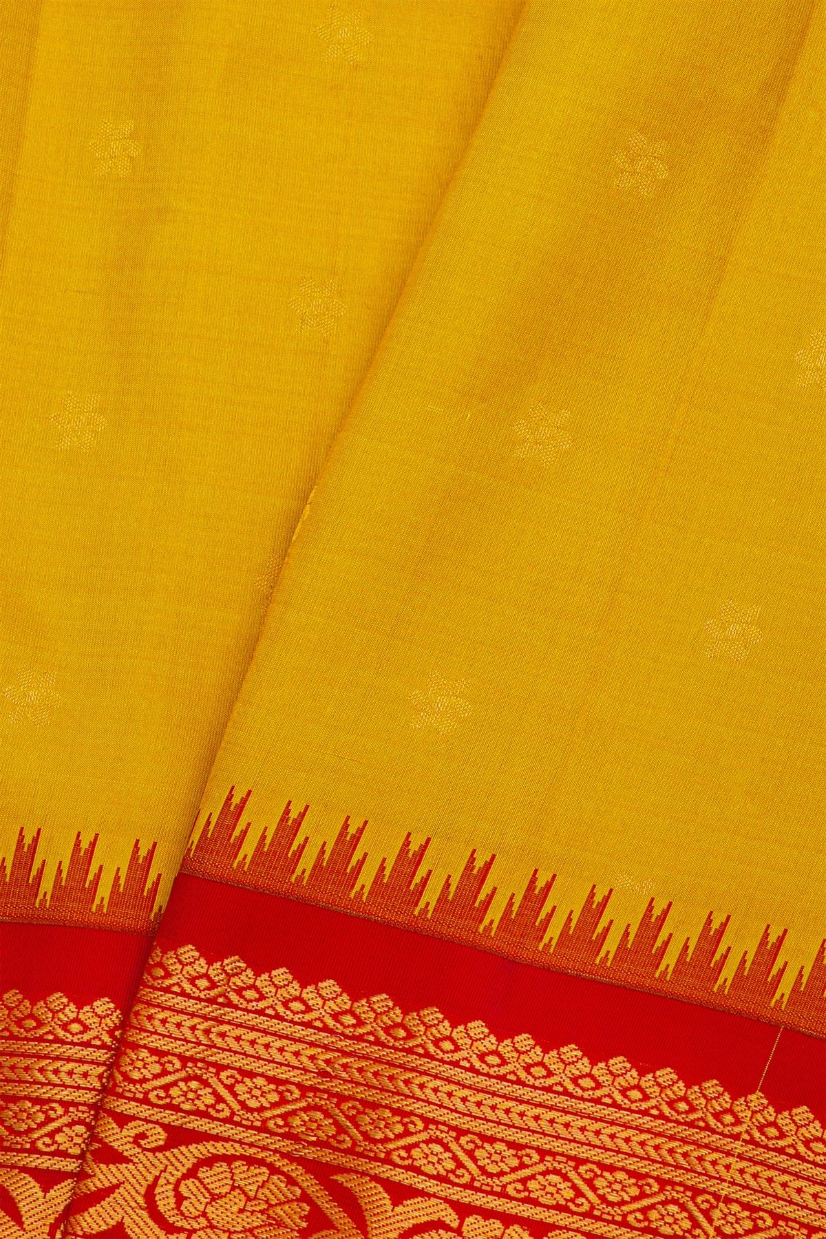 Gadwal Silk Yellow Saree