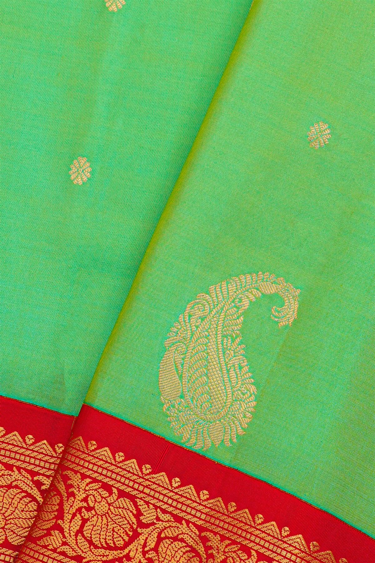 Gadwal Silk Sea Green Saree