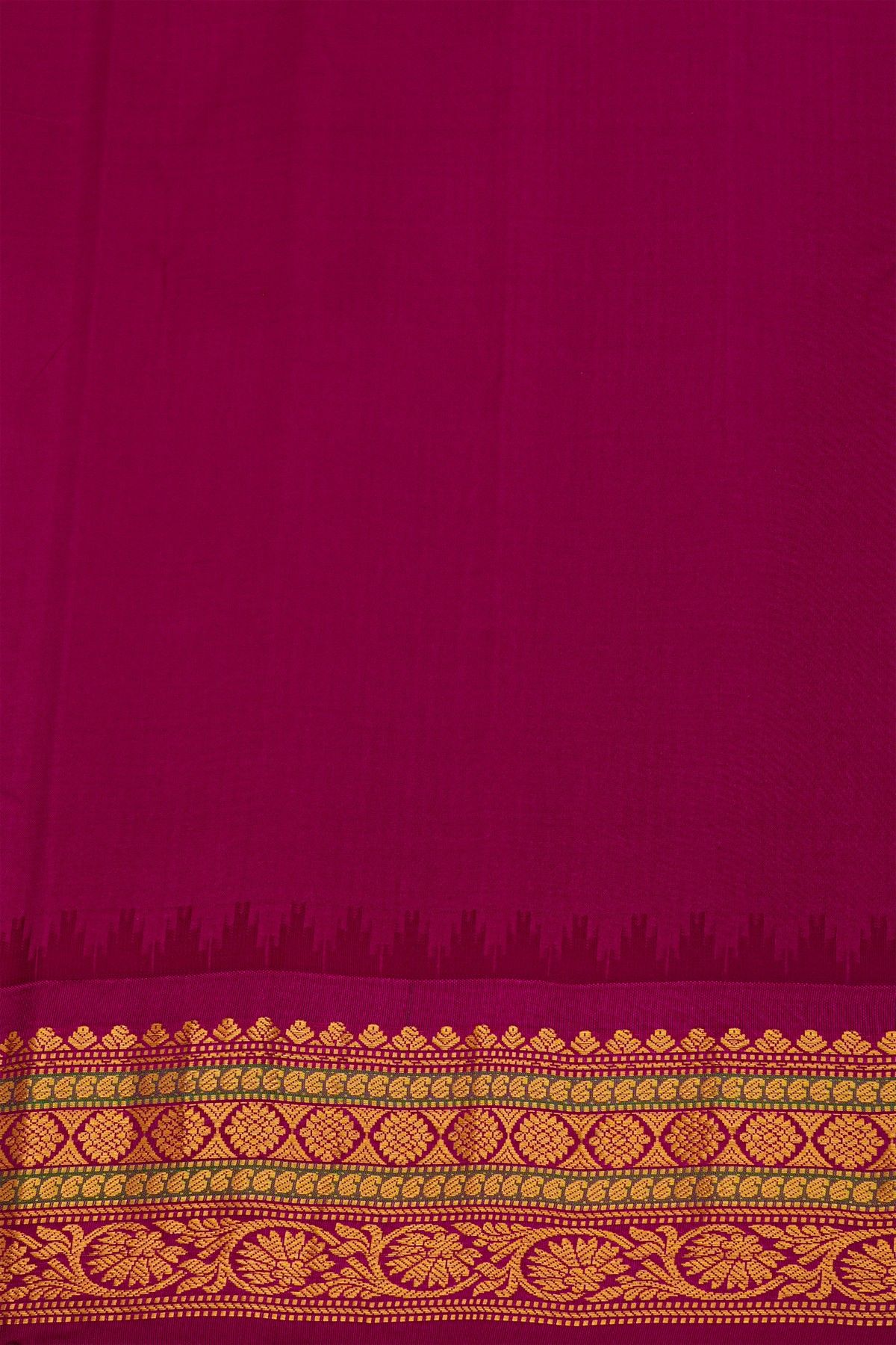 Gadwal Silk Yellow Sare