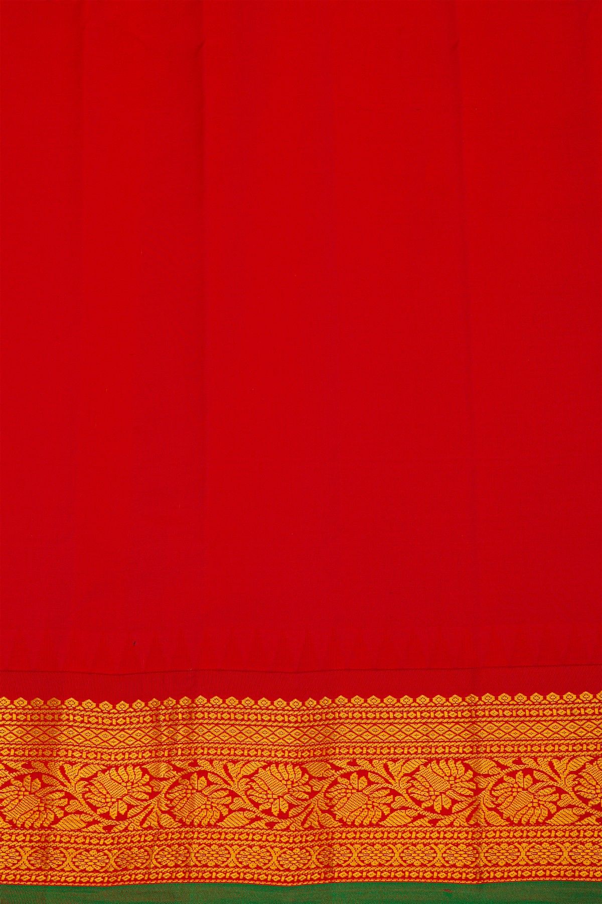 Gadwal Silk Gold Yellow Saree