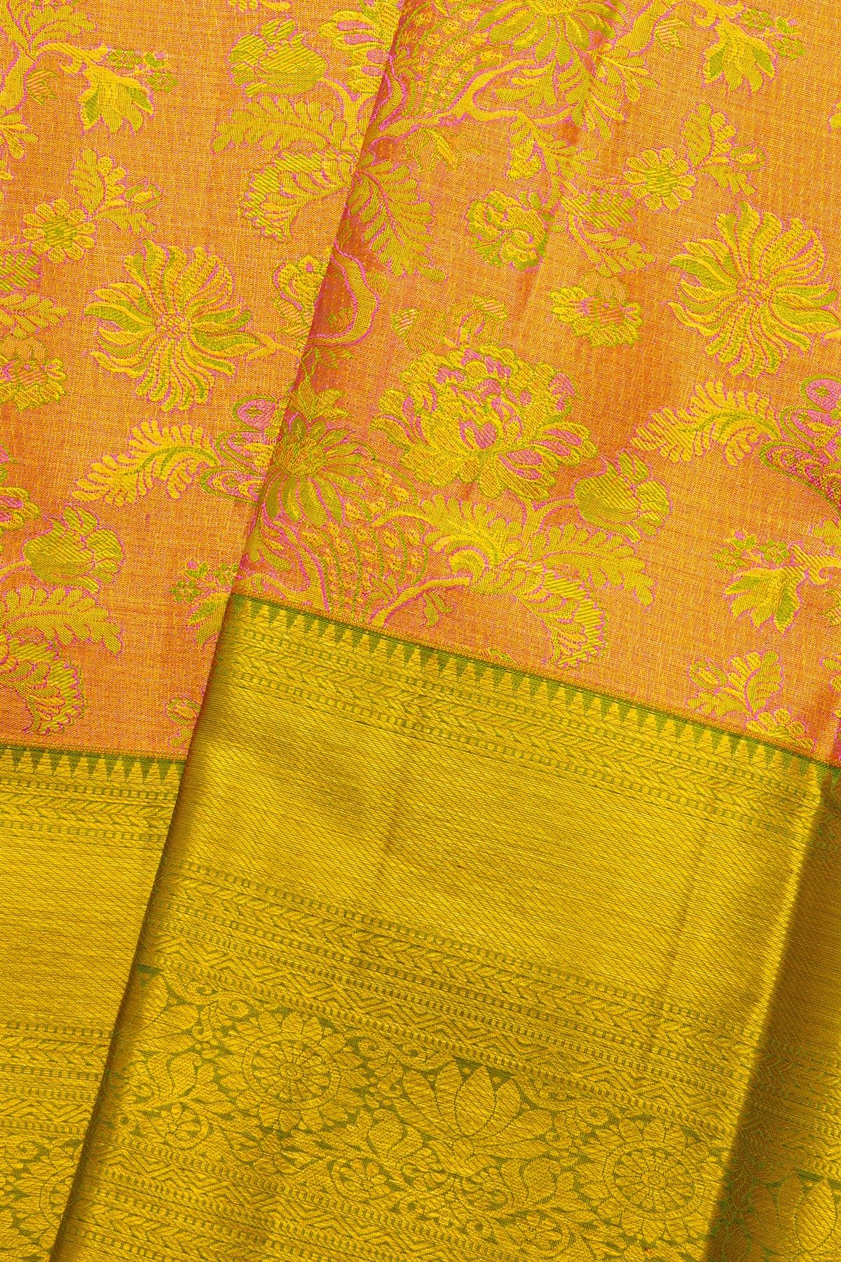 Kancheepuram Tissue Peach Saree