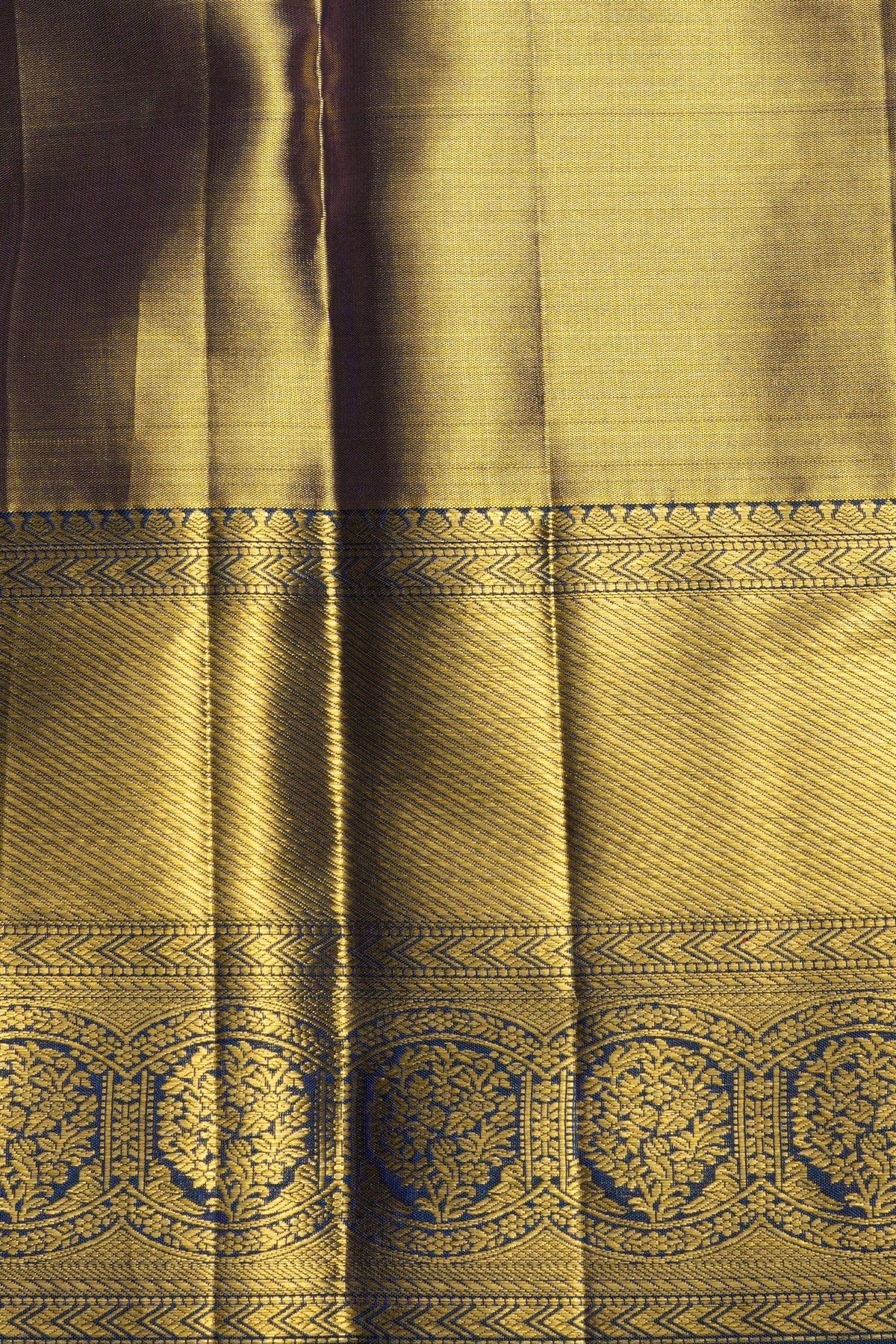 Kancheepuram Silk Gold Yellow Saree