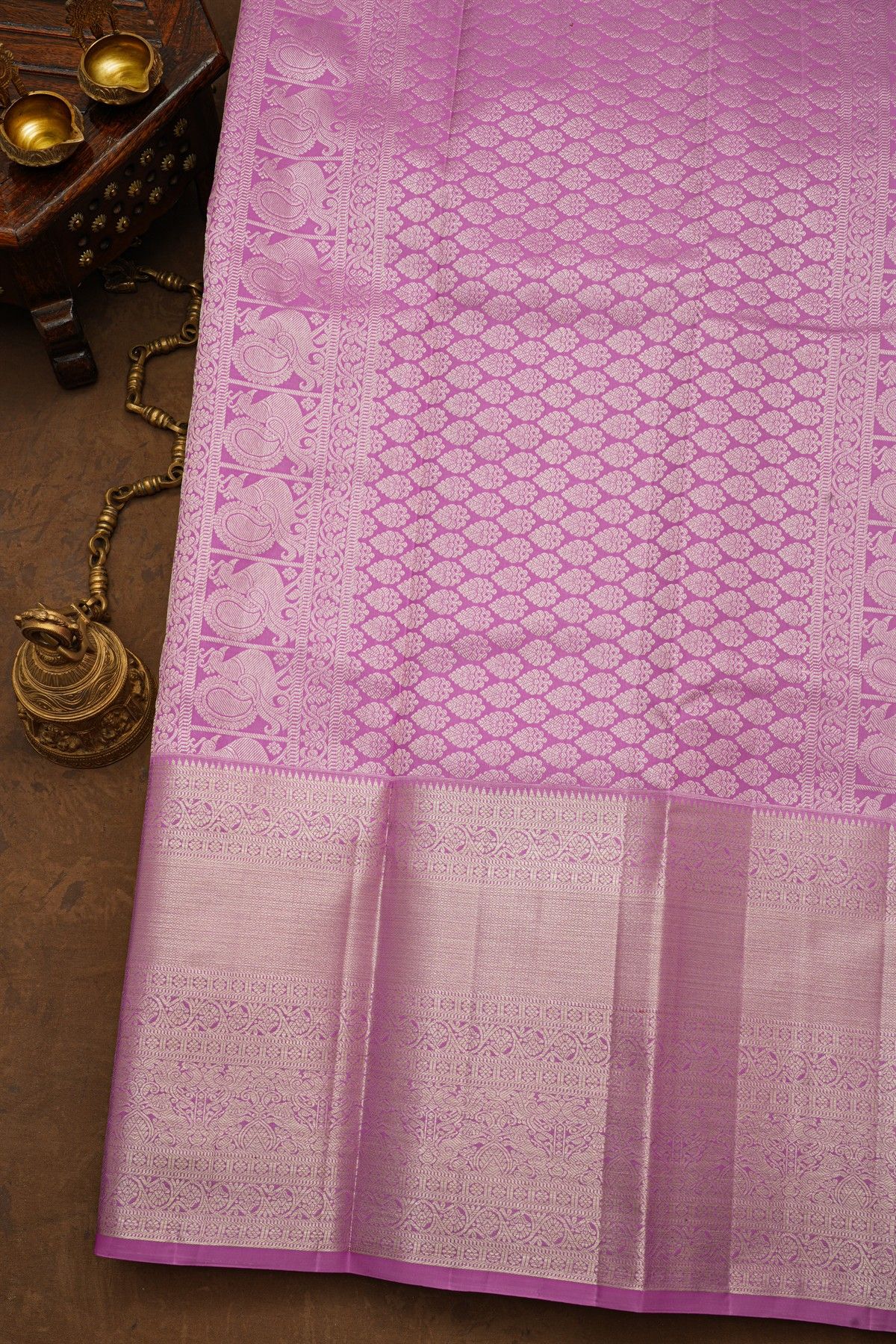 Kancheepuram Silk Lavender Saree