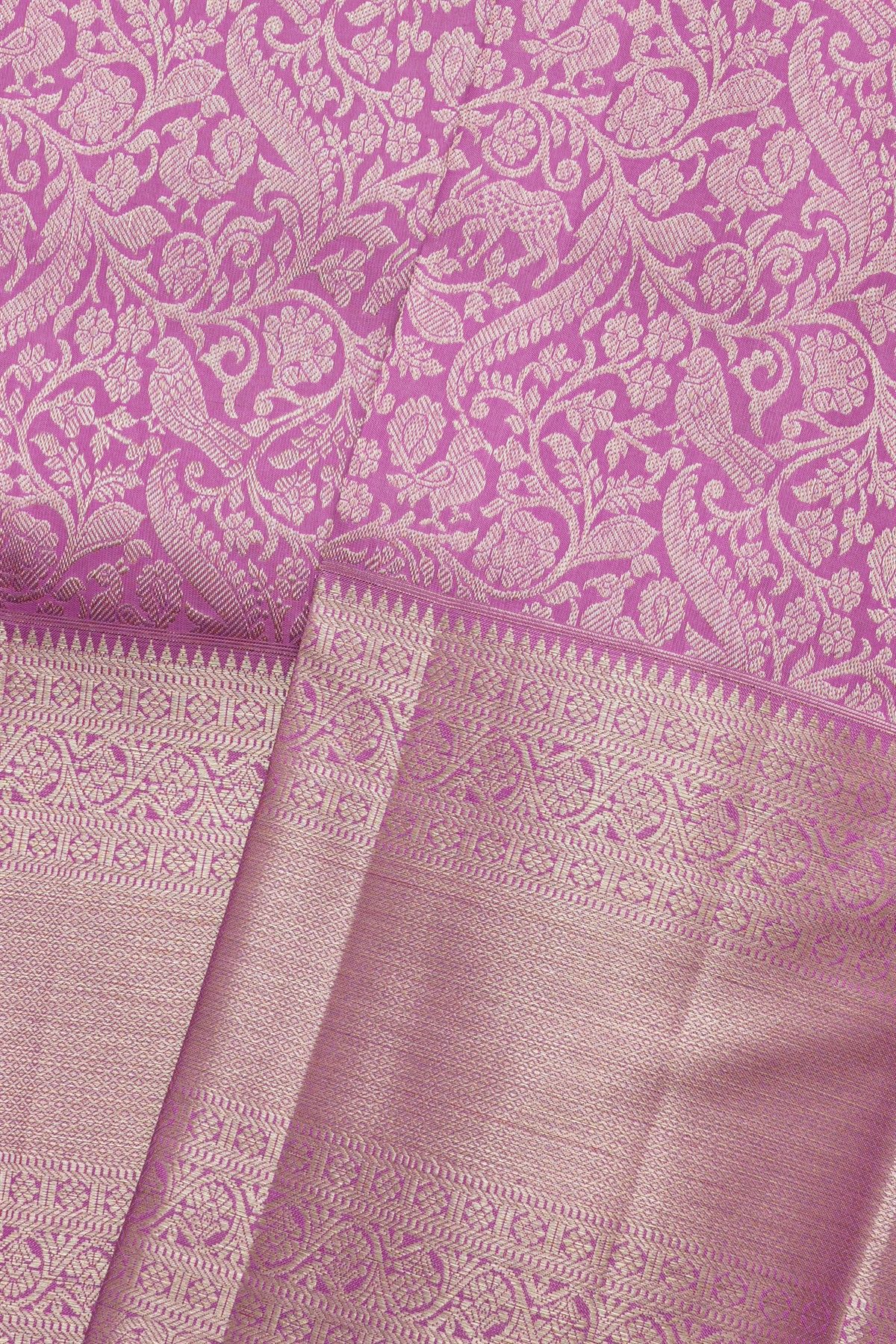 Kancheepuram Silk Lavender Saree