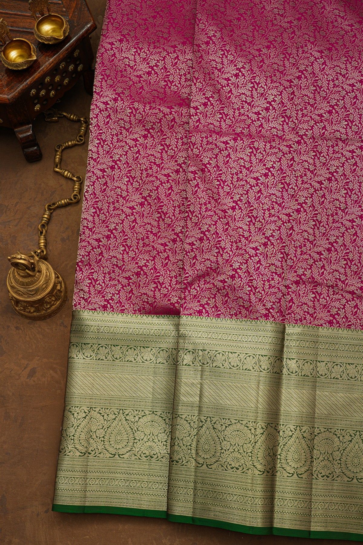 Kancheepuram Silk Magenta Saree
