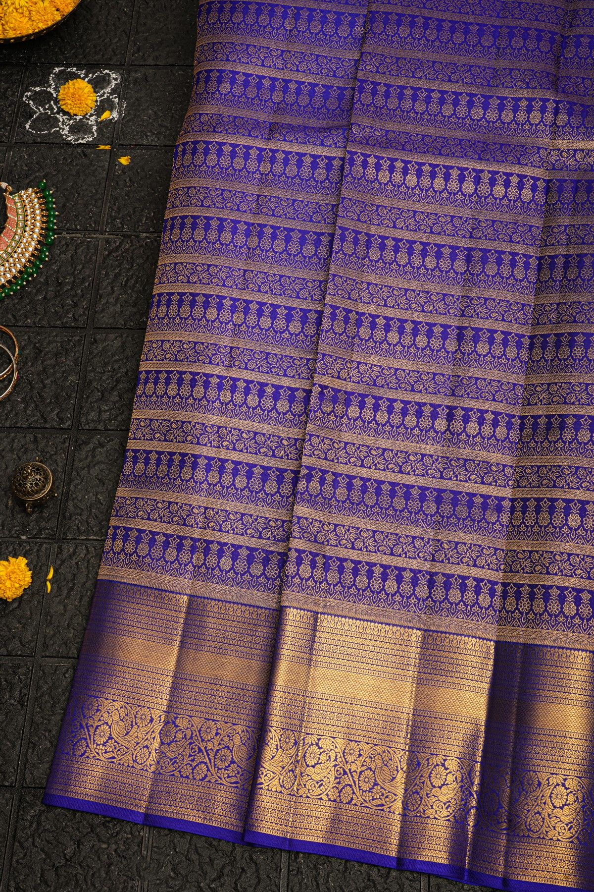 Kancheepuram Silk Royal Blue Saree