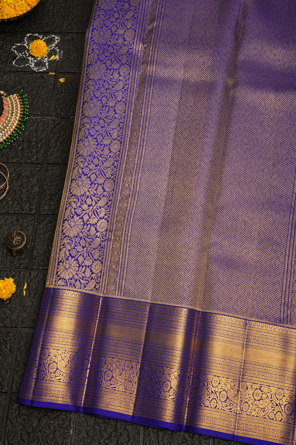 Kancheepuram Silk Royal Blue Saree