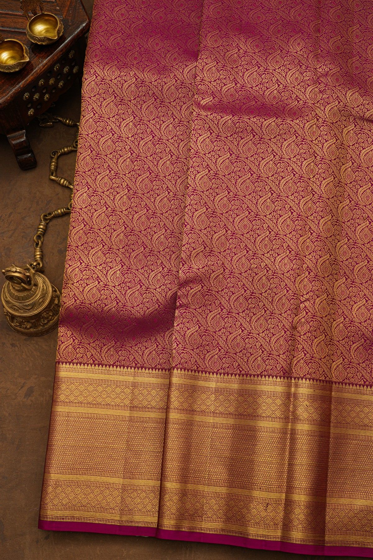 Kancheepuram Silk Magenta Saree