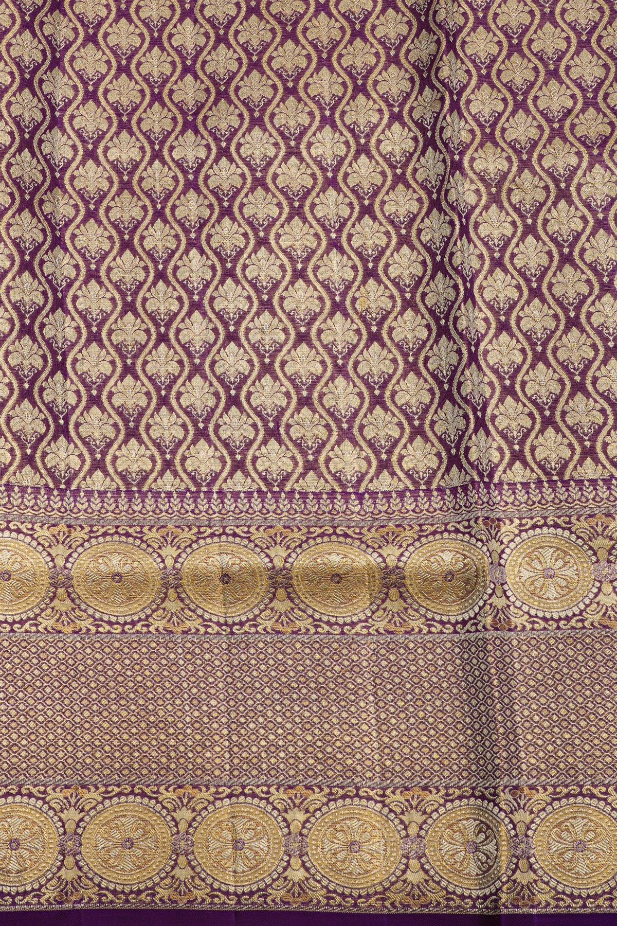 Kancheepuram Silk Lavender Saree