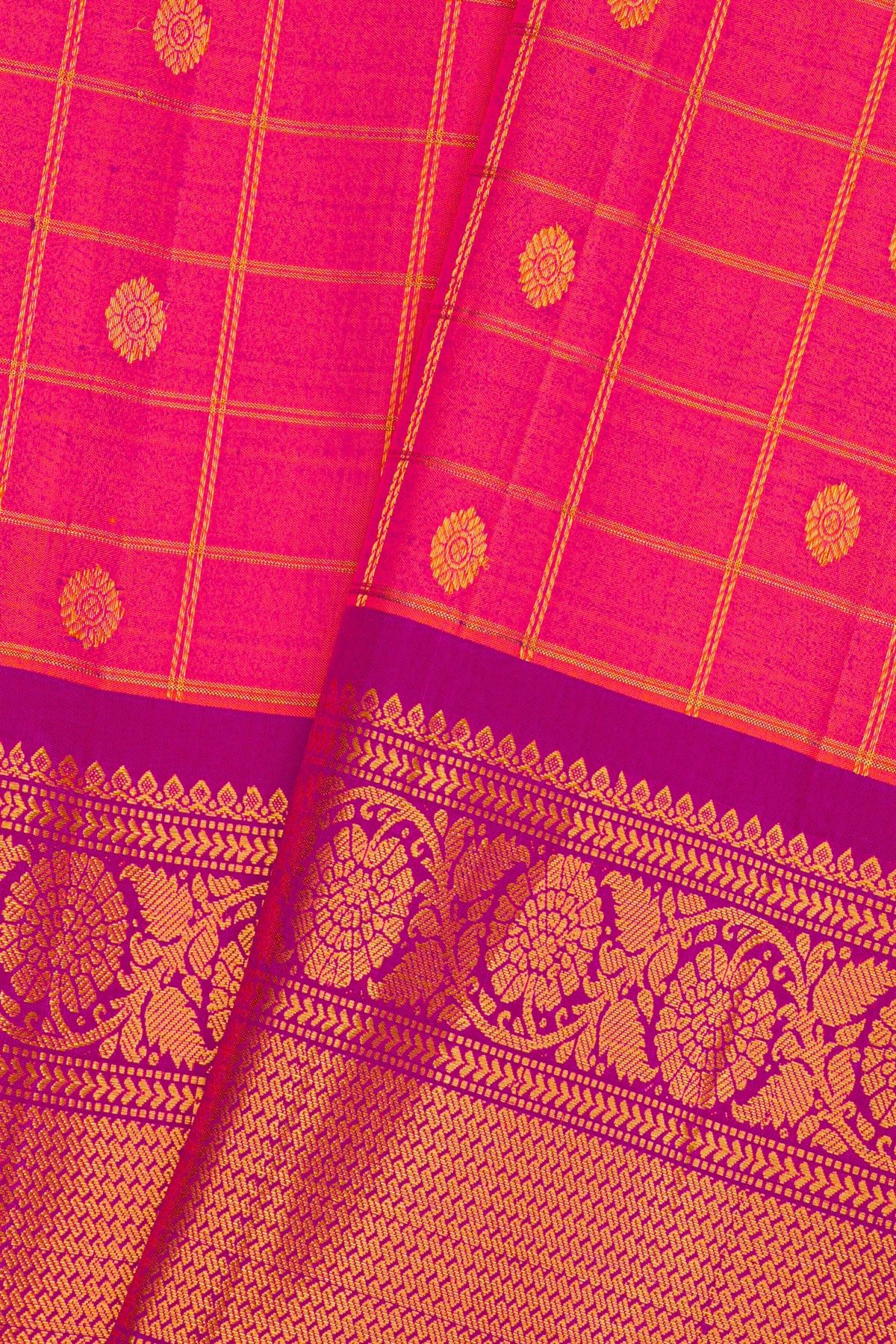 Gadwal Silk Pink Saree