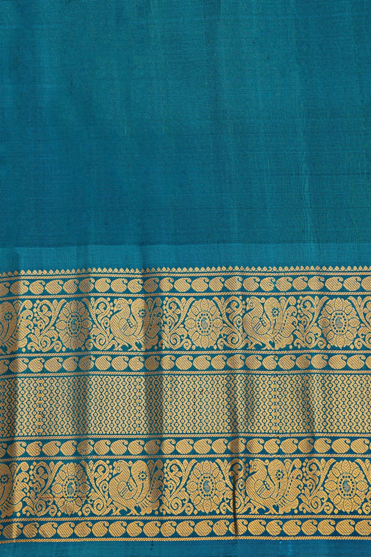 Gadwal Silk Navy Blue Saree