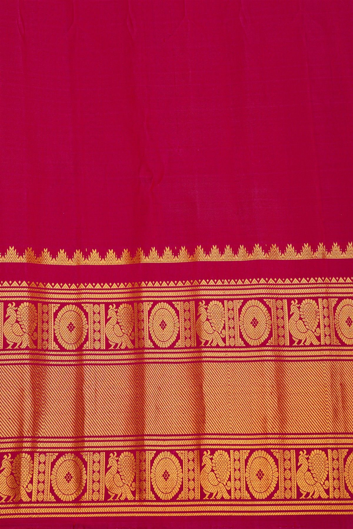 Gadwal Silk Orange Saree