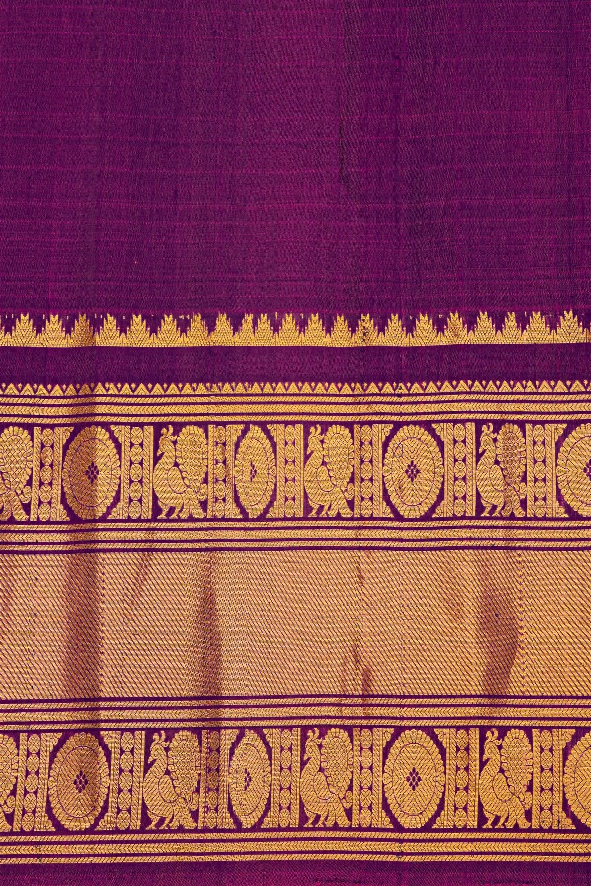 Gadwal Silk Navy Blue Saree