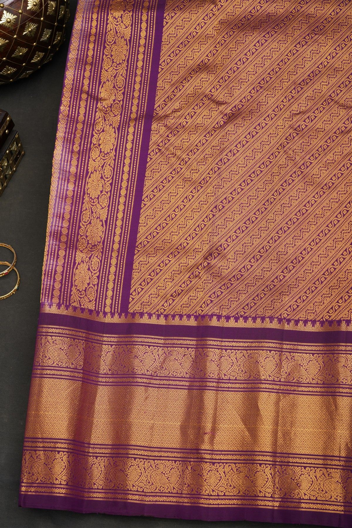 Gadwal Silk Lavender Saree