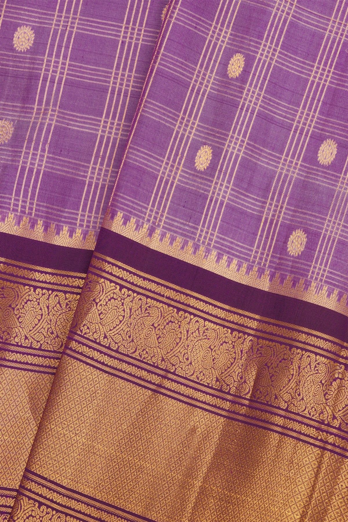 Gadwal Silk Lavender Saree