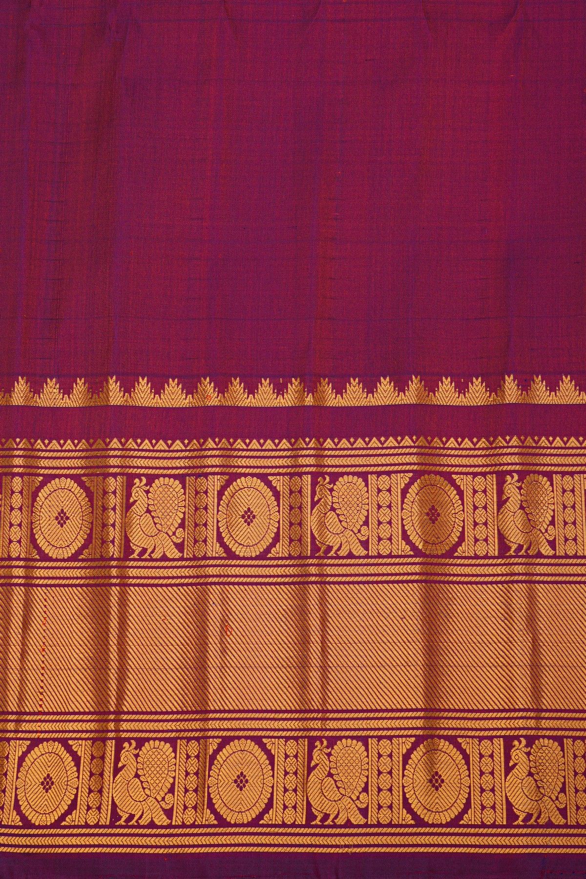 Gadwal Silk Magenta Saree