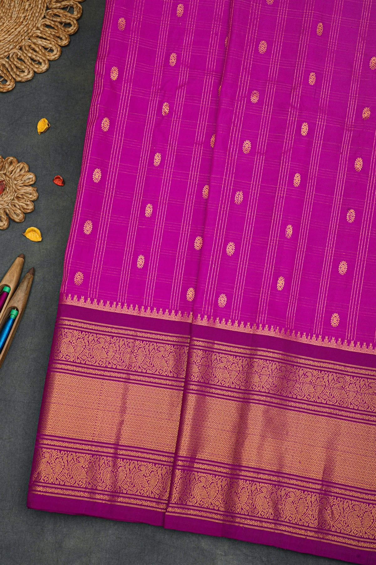 Gadwal Silk Purple Saree