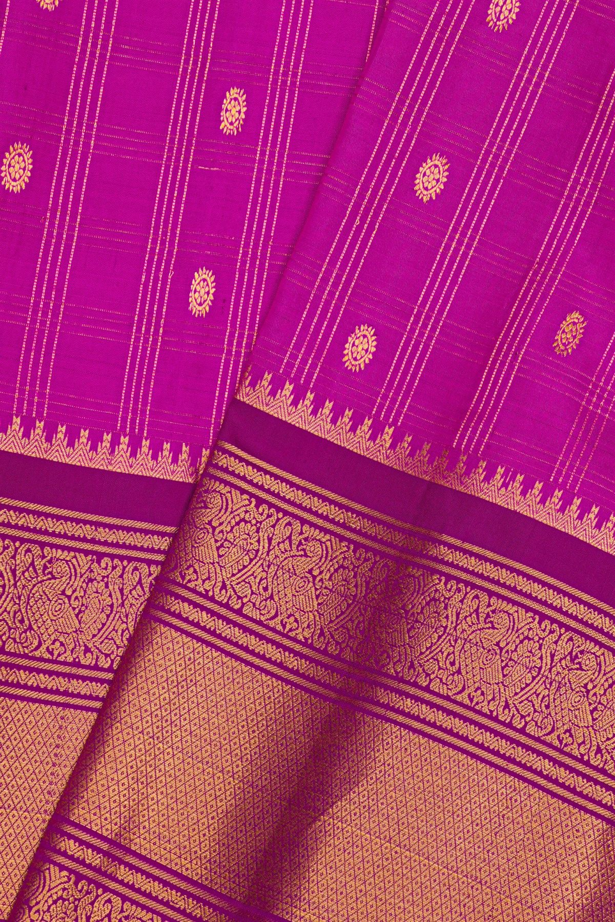 Gadwal Silk Purple Saree
