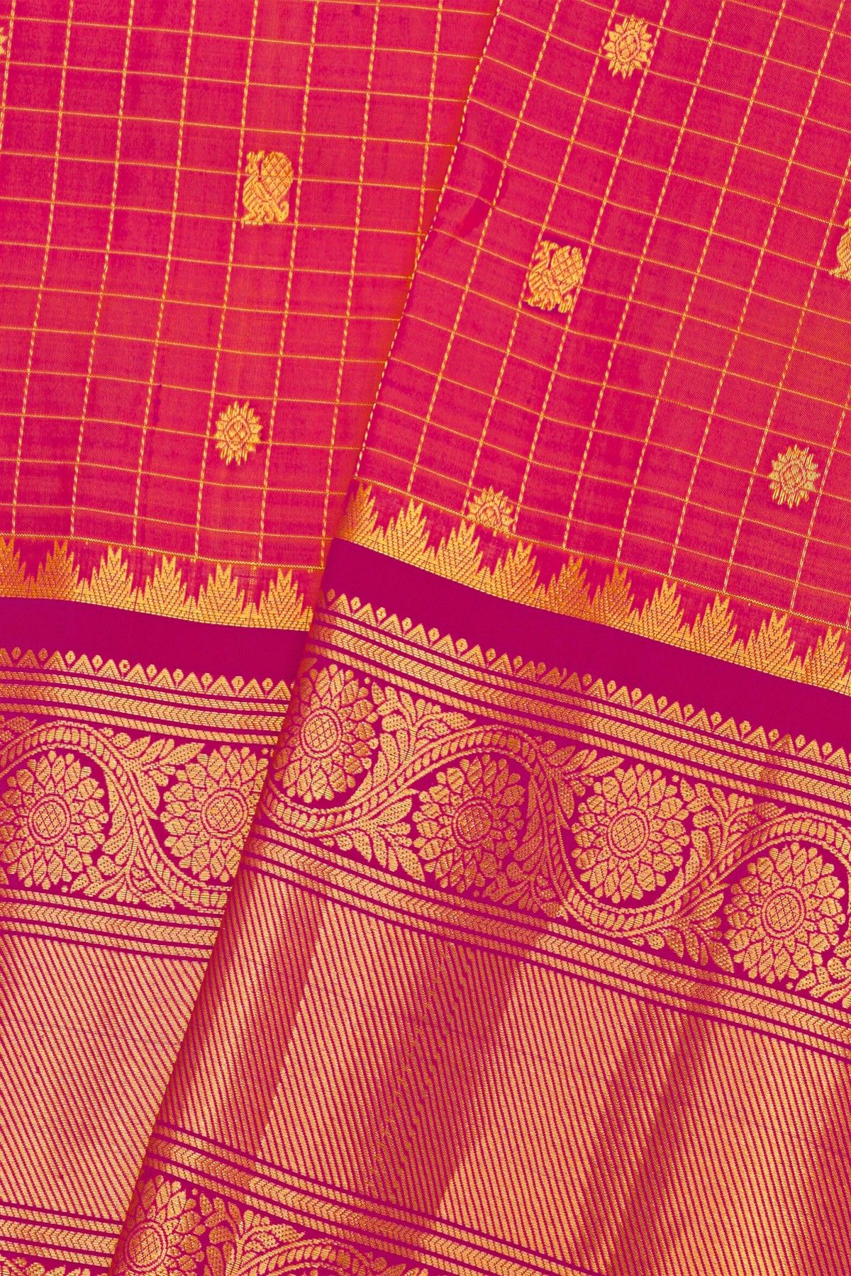Gadwal Silk Pink Saree