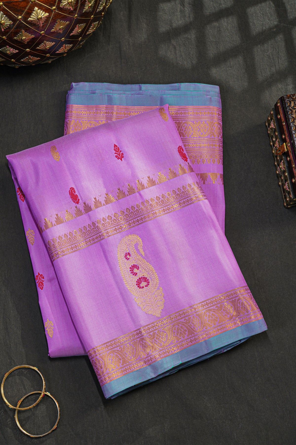 Gadwal Silk Lavender Saree