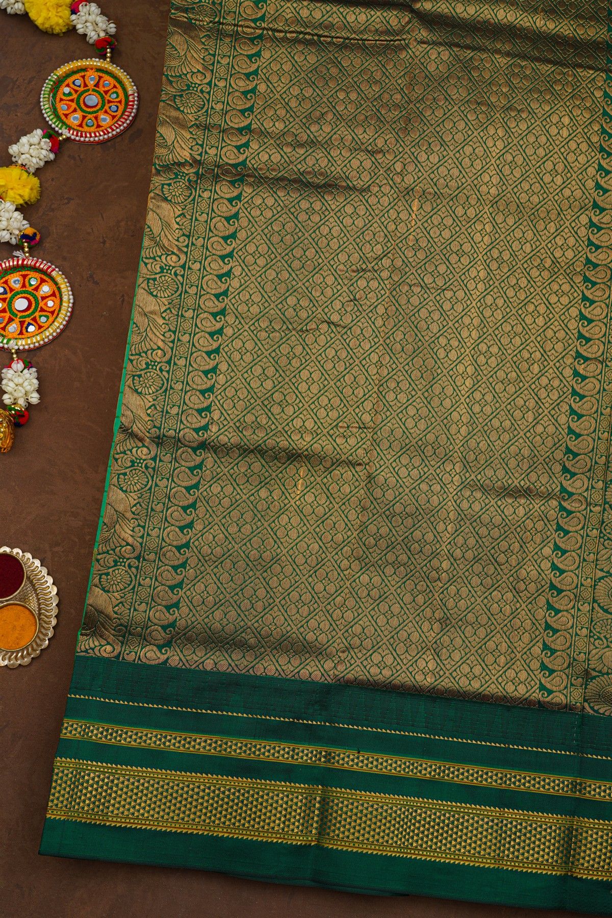 Narayanpet Silk Sea Green Saree