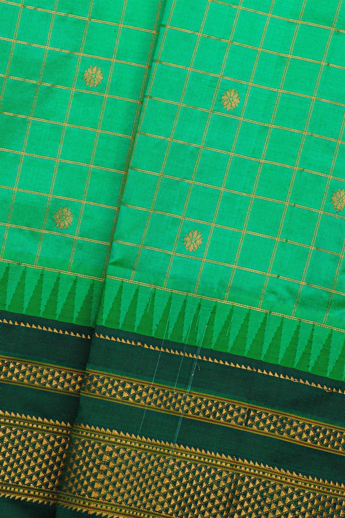 Narayanpet Silk Sea Green Saree