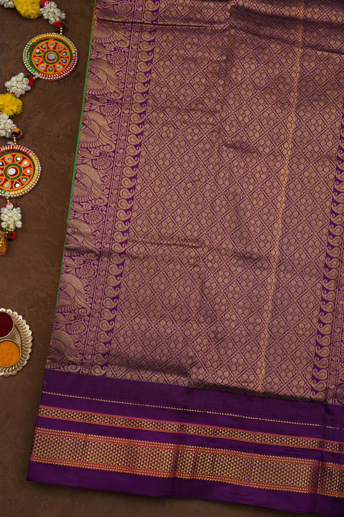 Narayanpet Silk Sea Green Saree