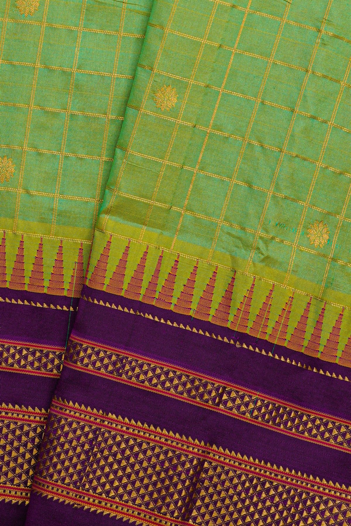 Narayanpet Silk Sea Green Saree