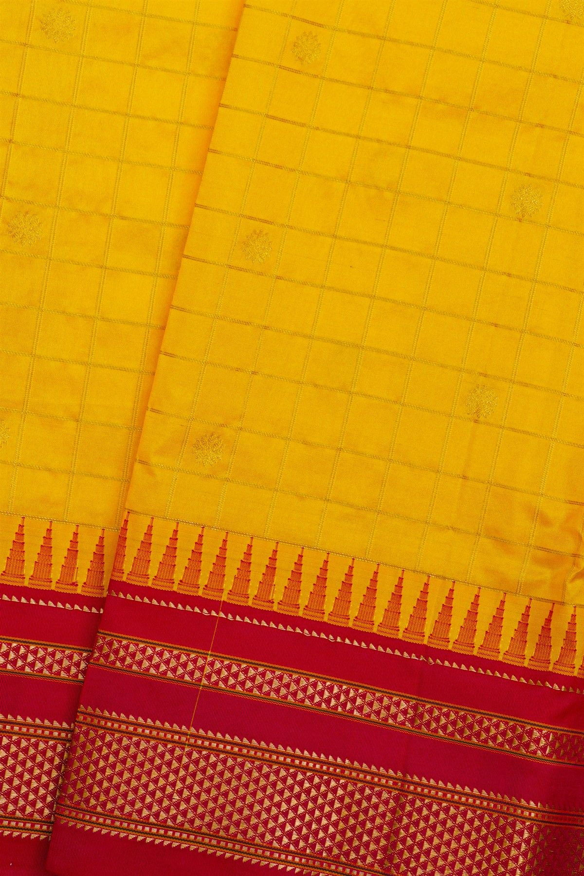 Narayanpet Silk Yellow Saree