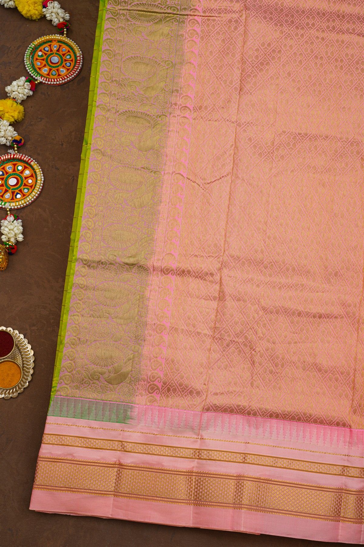 Narayanpet Silk Parrot Green Saree