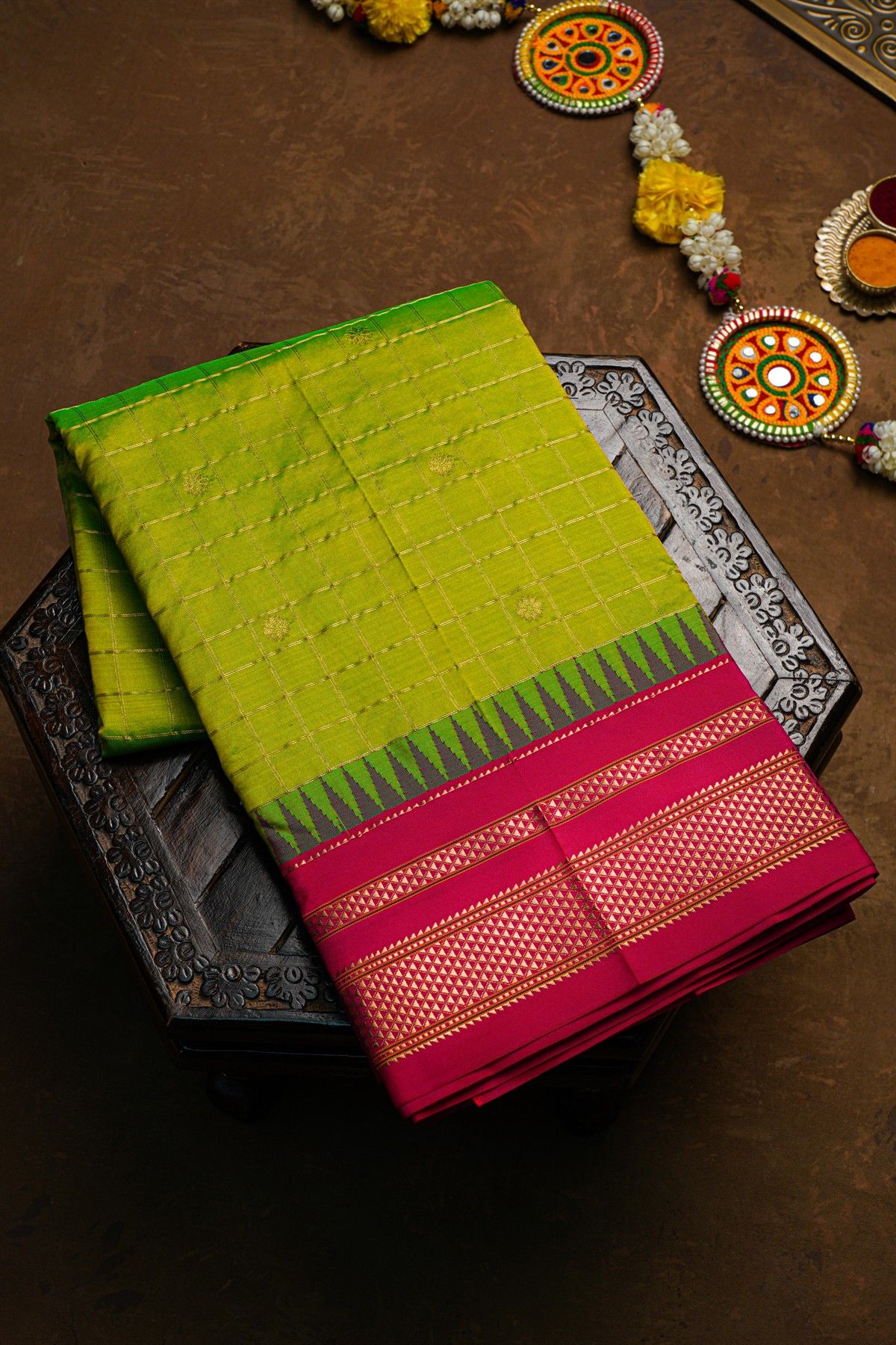 Narayanpet Silk Dual Colour Saree