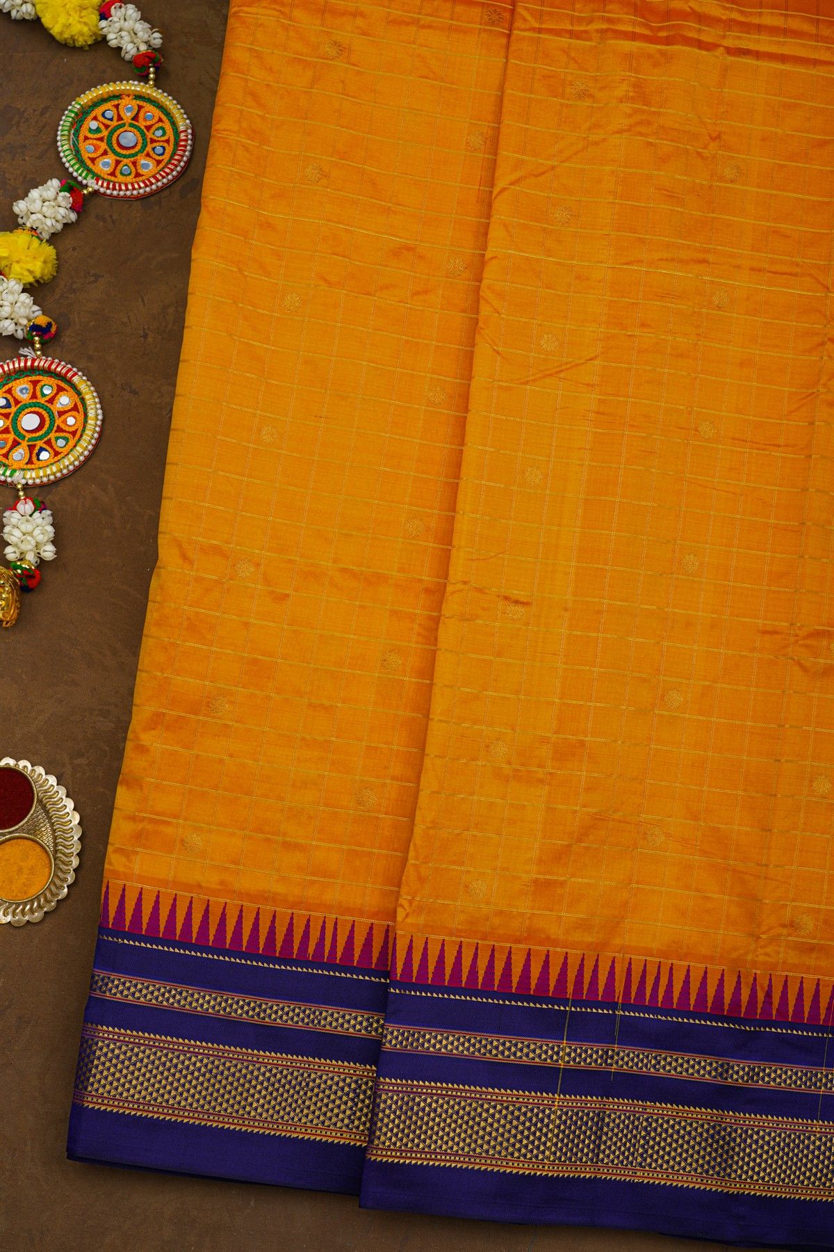 Narayanpet Silk Mustard Saree