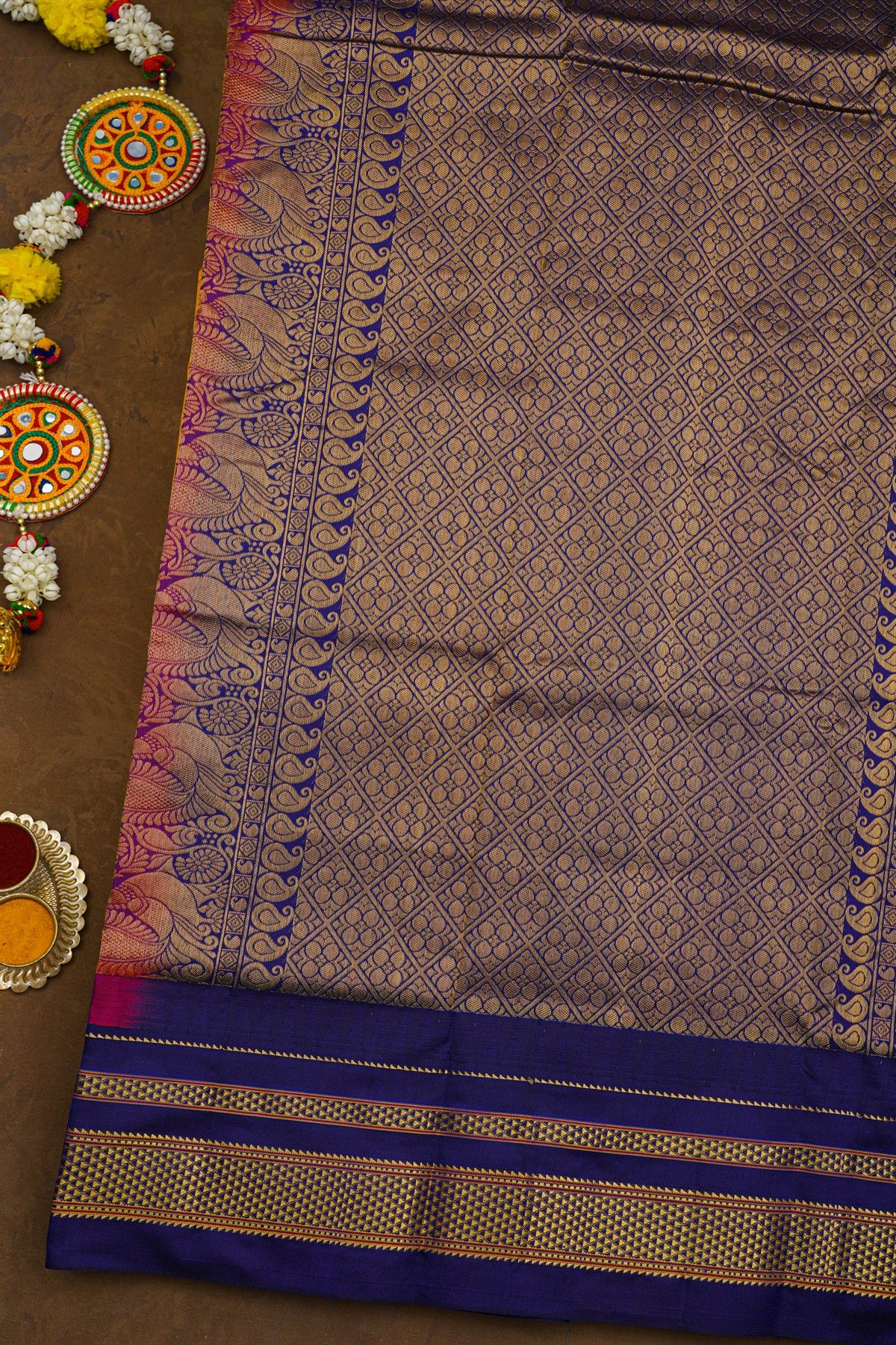 Narayanpet Silk Mustard Saree