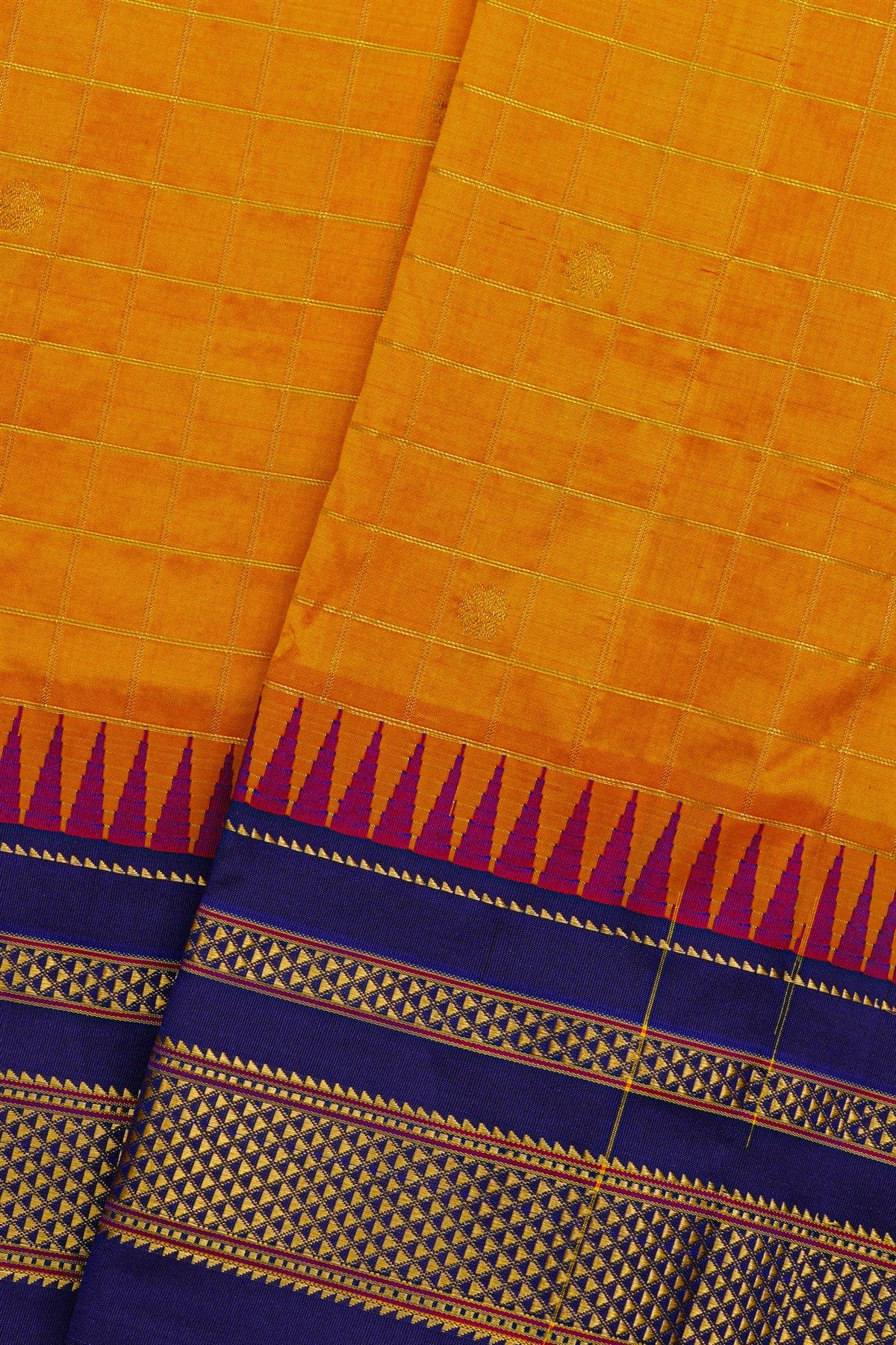 Narayanpet Silk Mustard Saree