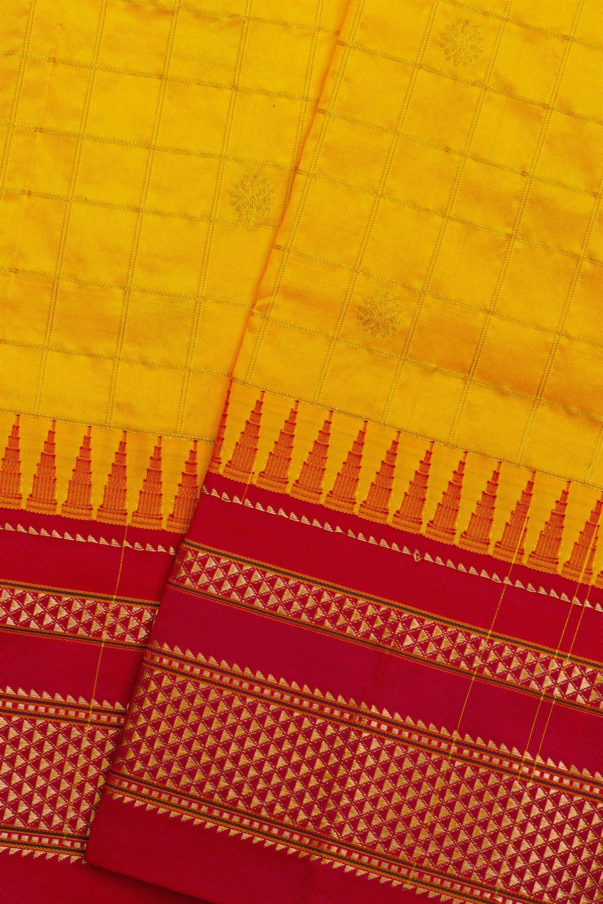 Narayanpet Silk Yellow Saree
