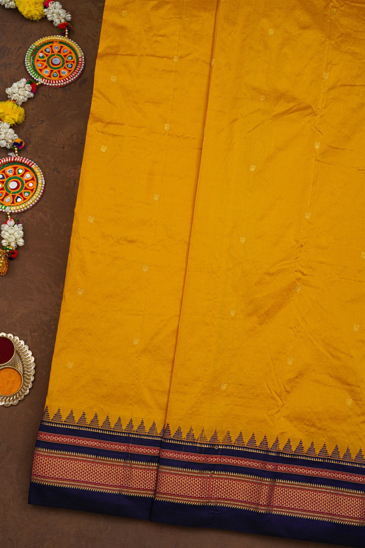 Narayanpet Silk Mustard Saree
