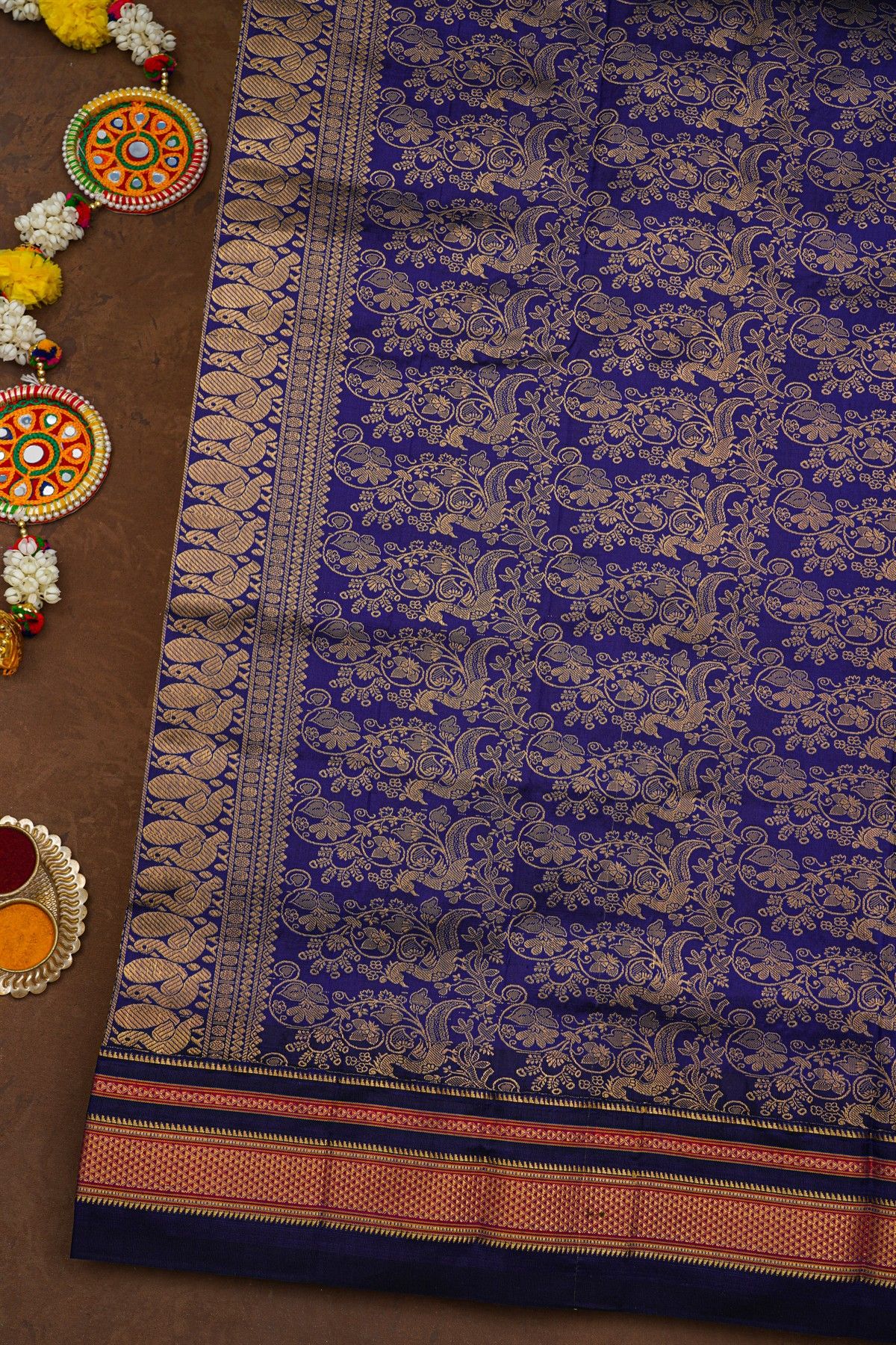 Narayanpet Silk Mustard Saree
