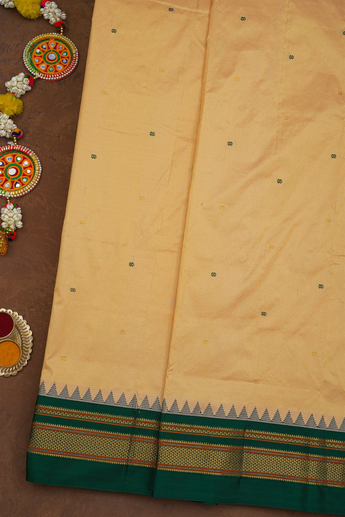 Narayanpet Silk Cream Saree