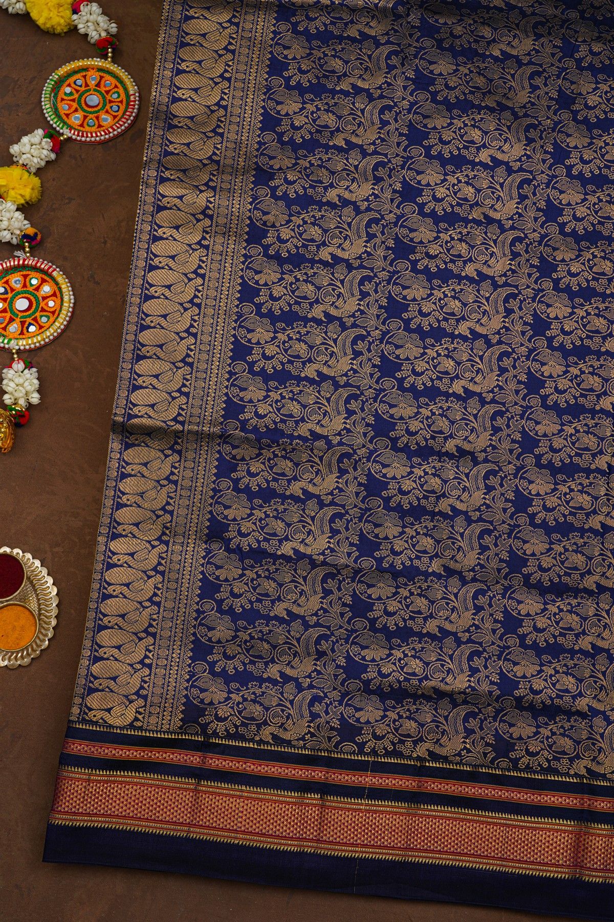 Narayanpet Silk Blue Saree