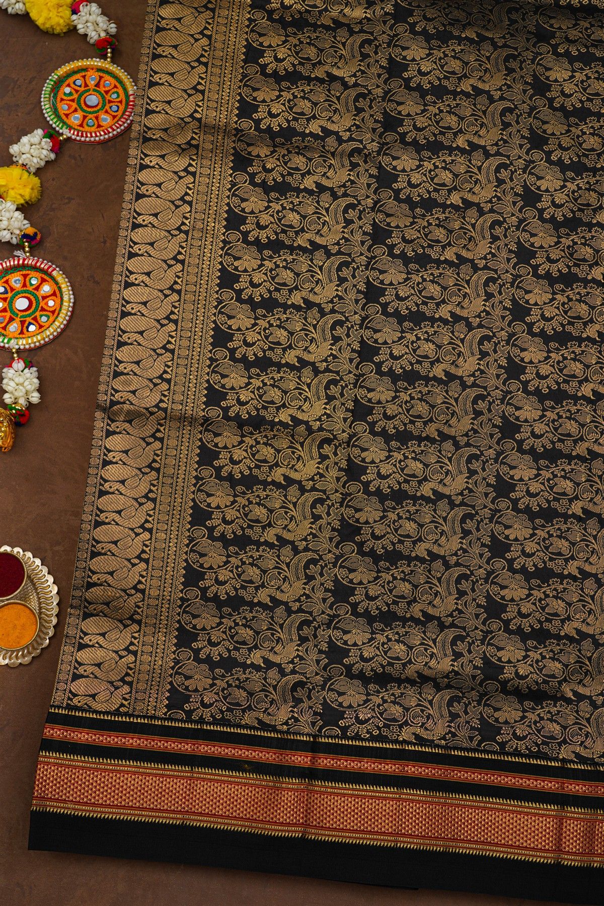 Narayanpet Silk Mustard Saree