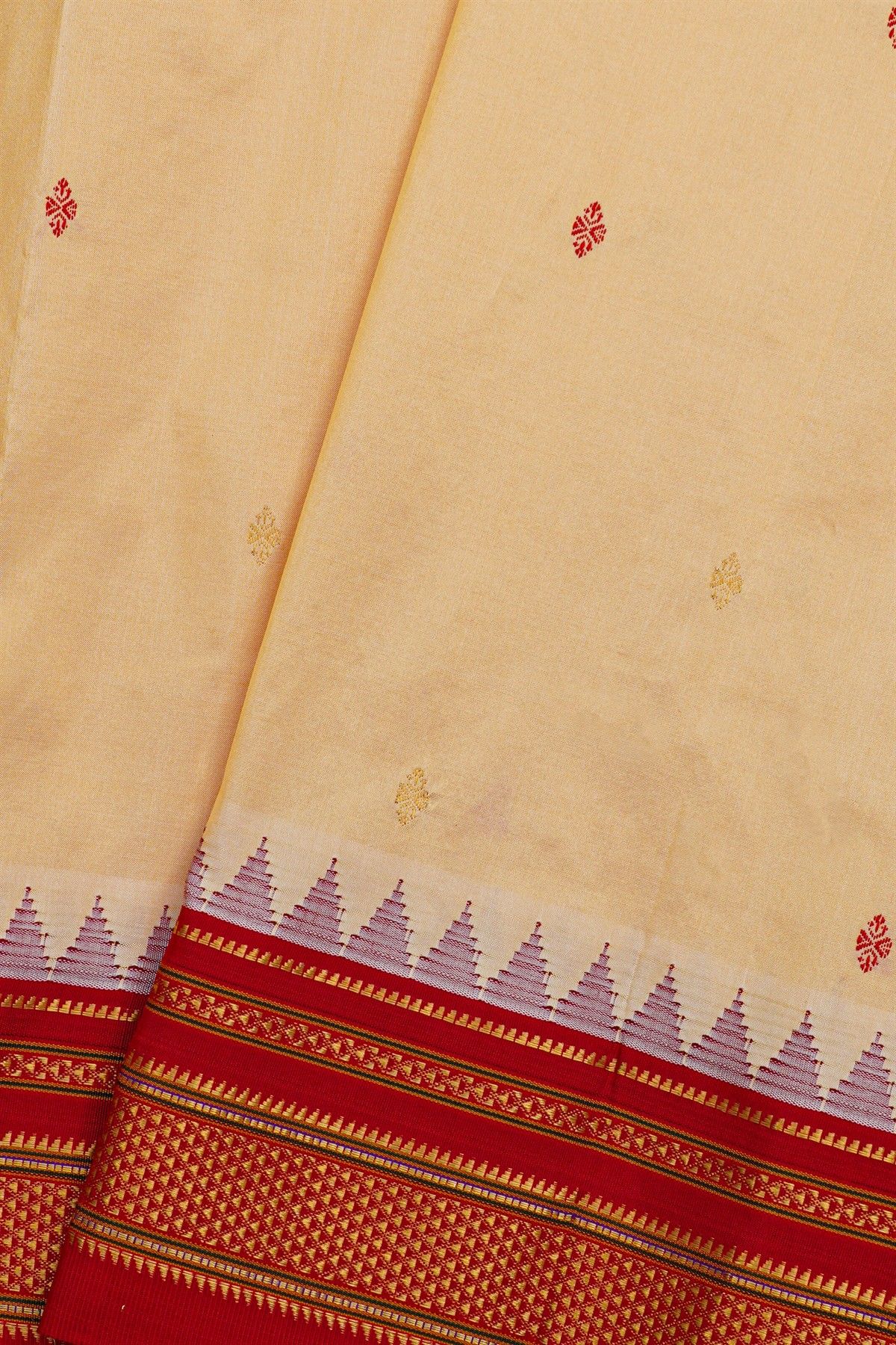 Narayanpet Silk Cream Saree