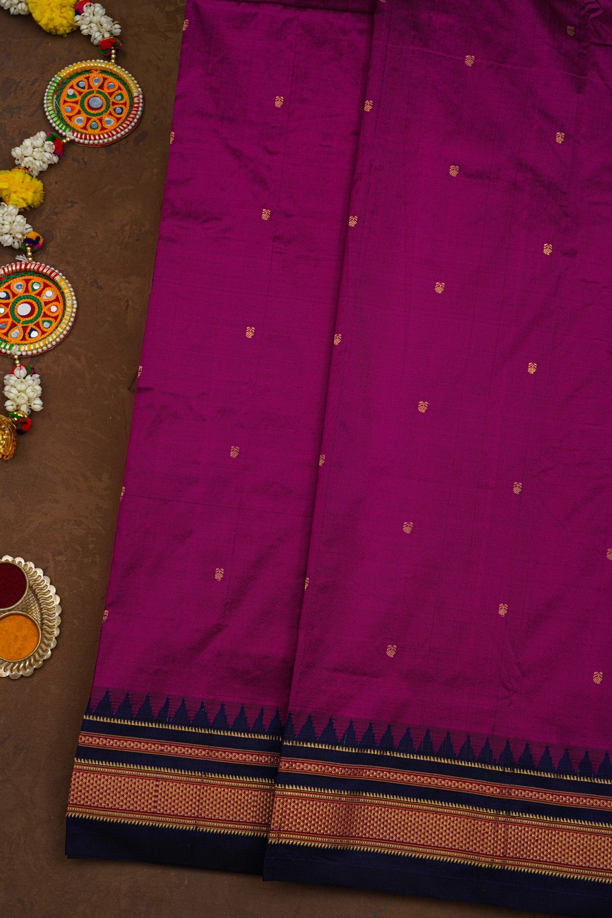 Narayanpet Silk Purple Saree