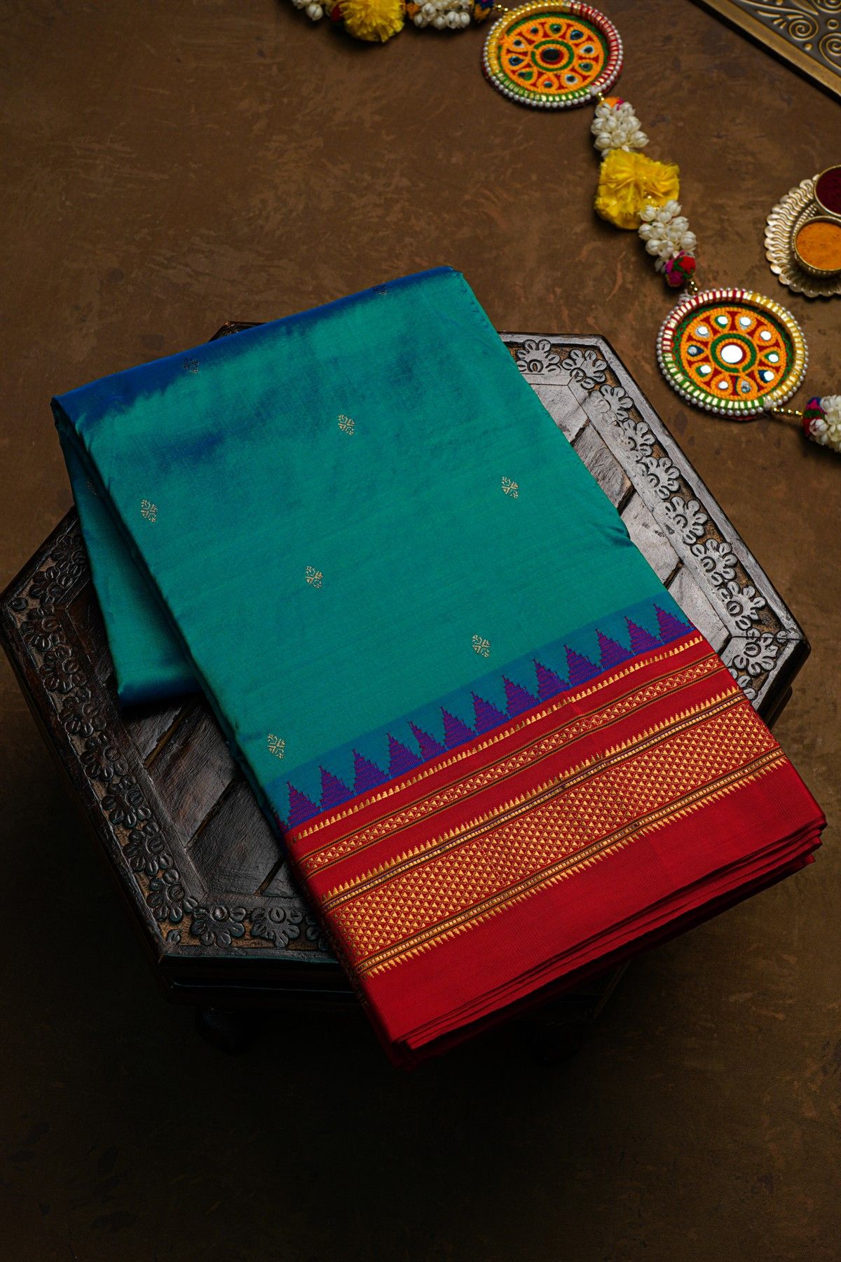 Narayanpet Silk Blue Saree