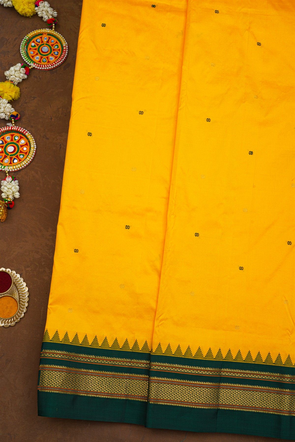 Narayanpet Silk Mustard Saree
