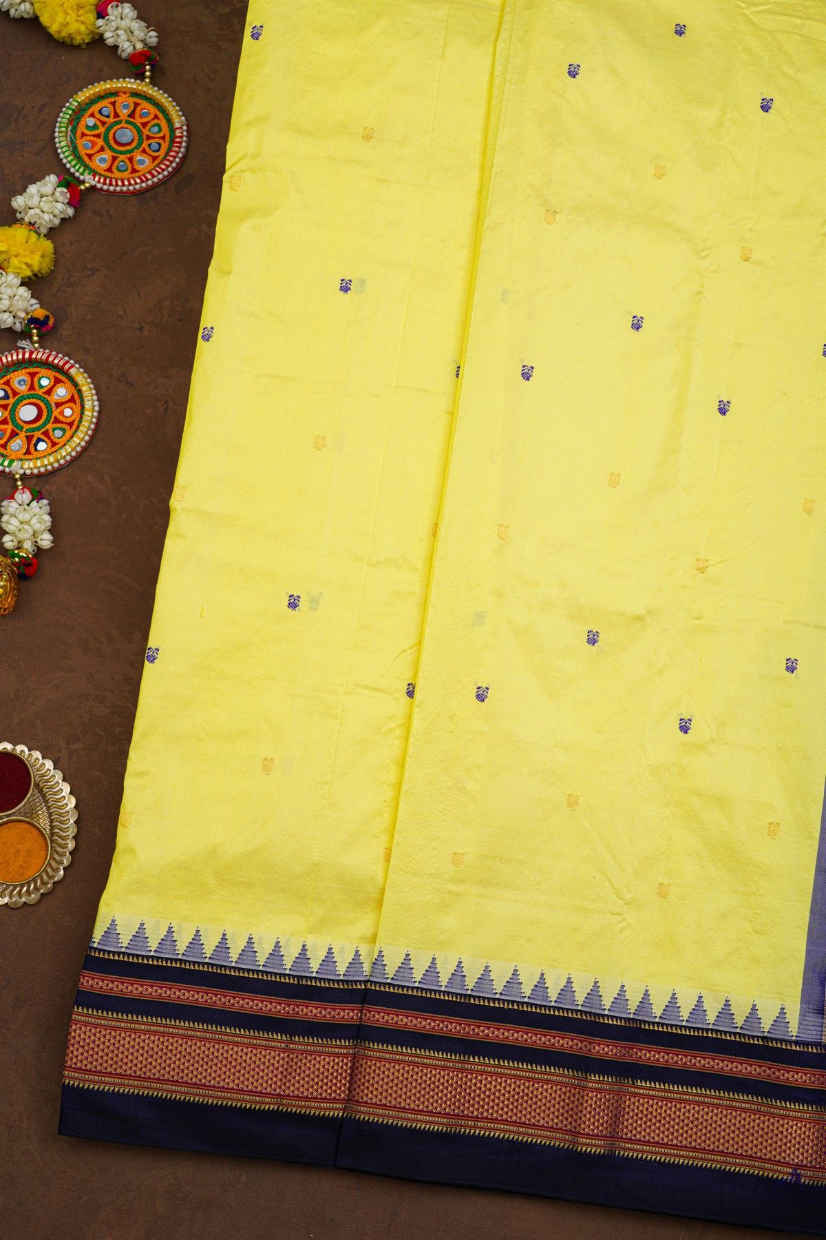 Narayanpet Silk Yellow Saree